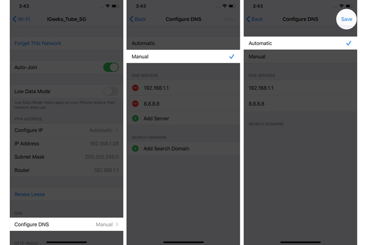 làm sao để thay đổi dns cho ipad