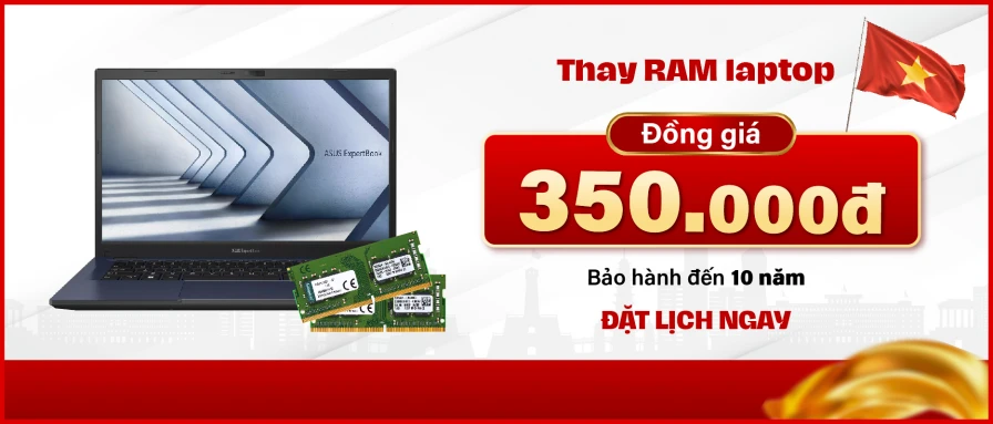 Thay RAM chỉ 350.000đ