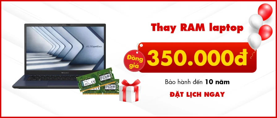 Thay RAM chỉ 350.000đ