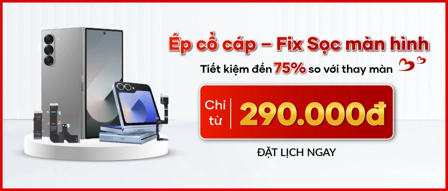 Ép cổ cáp - Fix sọc màn hình