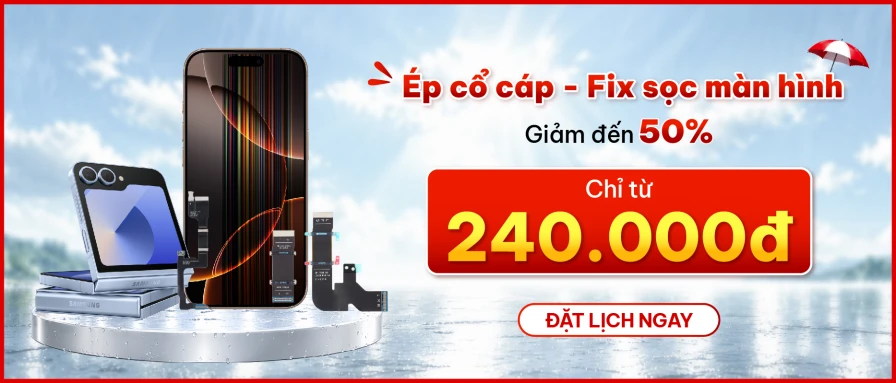 Ép cổ cáp - Fix sọc màn hình
