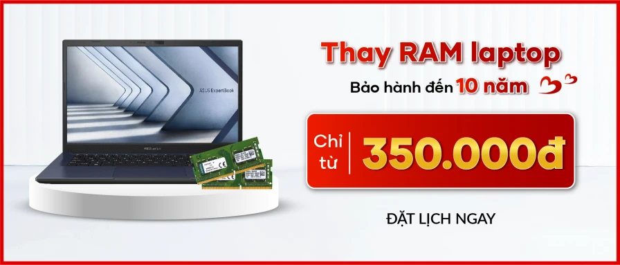 Thay RAM chỉ 350.000đ