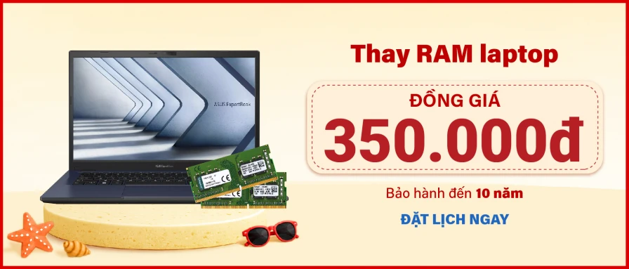 Thay RAM chỉ 350.000đ