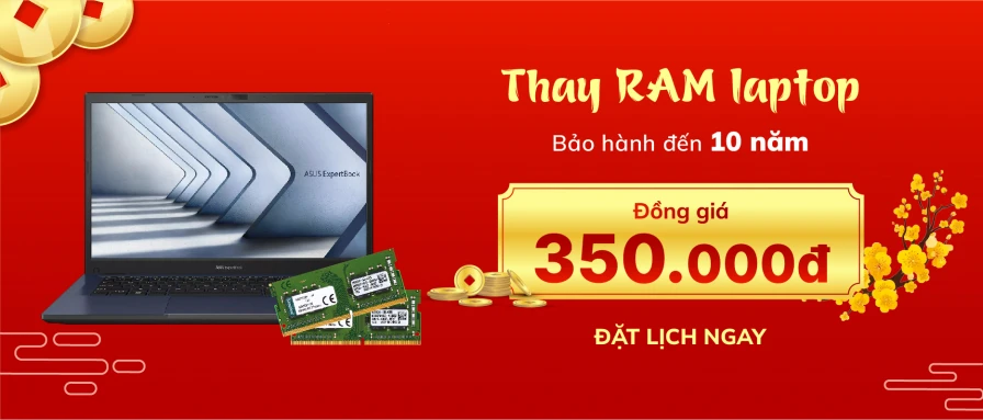 Thay RAM chỉ 350.000đ