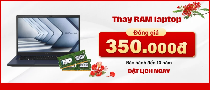 Thay RAM chỉ 350.000đ