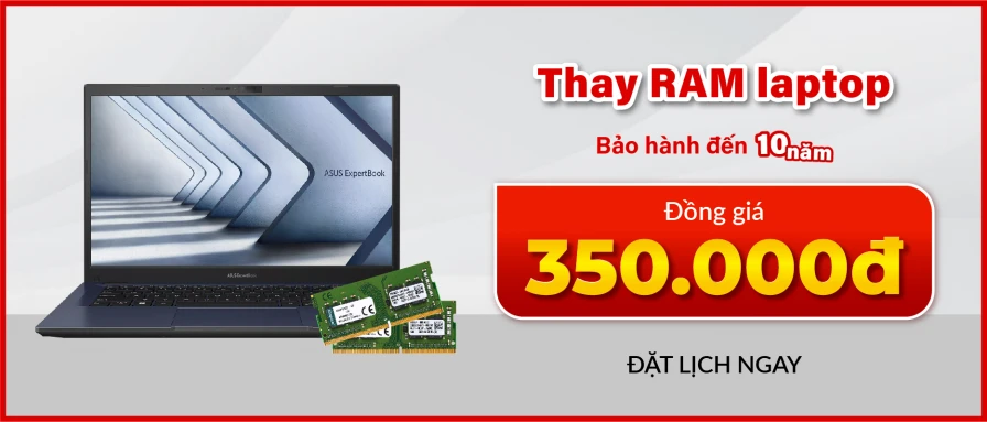 Thay RAM chỉ 350.000đ