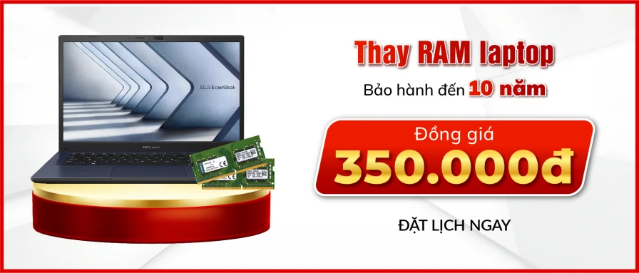 Thay RAM chỉ 350.000đ