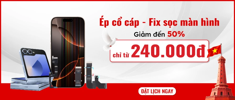 Ép cổ cáp - Fix sọc màn hình