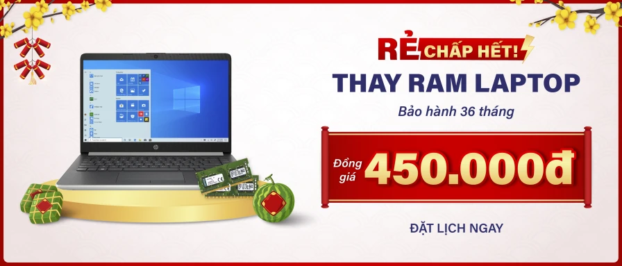 Thay RAM chỉ 450.000đ