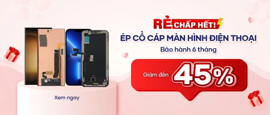 Ép cổ cáp màn hình giảm 45%