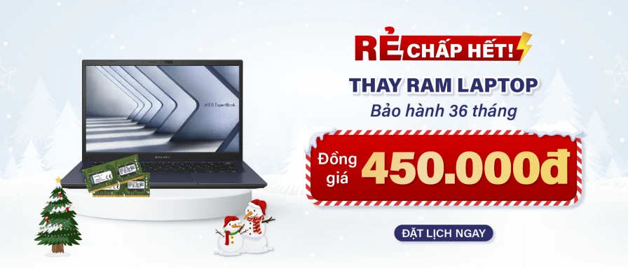 Thay RAM chỉ 450.000đ