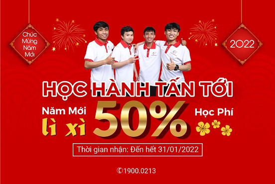Học hành tấn tới - Năm mới lì xì 50% học phí