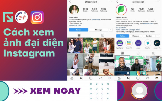 Cách xem ảnh đại diện Instagram cực ĐƠN GIẢN