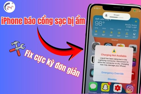 iPhone báo cổng sạc bị ẩm và cách xử lý HIỆU QUẢ tại nhà