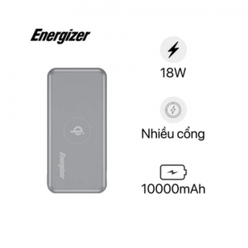 Sạc dự phòng Energizer 10000mAh Tích hợp sạc không dây & Sạc nhanh 18W