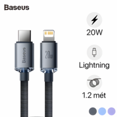 Cáp dữ liệu sạc nhanh Baseus Crystal Shine Series Type-C sang iP 20W 1,2m