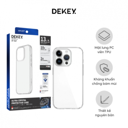 Ốp lưng iPhone 16 Pro DEKEY Cover Ultral Crystal