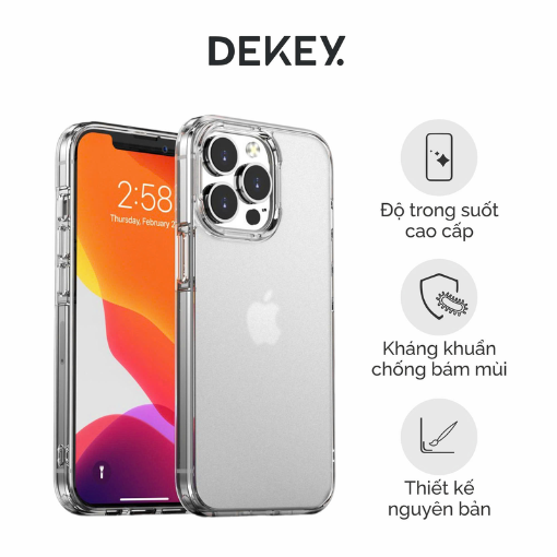 Ốp lưng iPhone 16 Pro Max DEKEY Cover Ultral Crystal