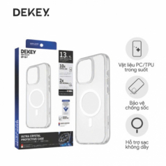 Ốp lưng Magsafe iPhone 15 Pro DEKEY Cover Ultral Crystal