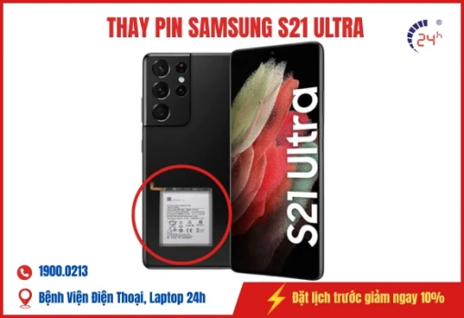 thay pin Samsung S21 Ultra chính hãng