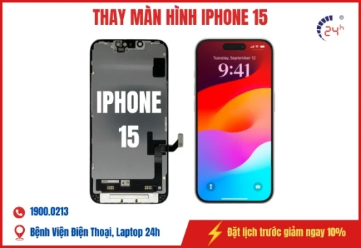 thay màn hình iPhone 15 chính hãng