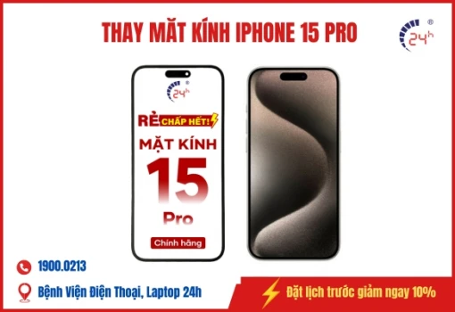 thay mặt kính iphone 15 pro