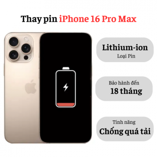 Thay pin iPhone 16 Pro Max