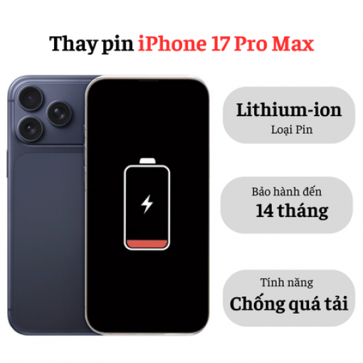 Thay pin iPhone 17 Pro Max