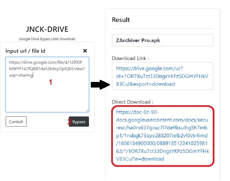 Một số nội dung sẽ hiển thị trên màn hình khi bạn tải file bị giới hạn qua JNCK - DRIVE