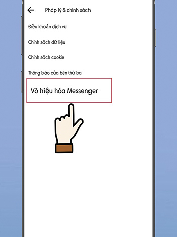 cách vô hiệu hóa messenger