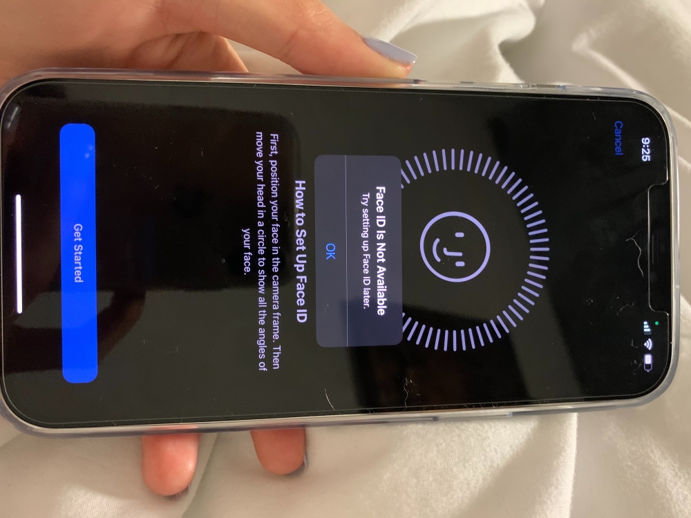 face id not available iphone 12 pro max