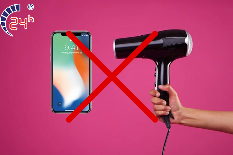 Không nên làm gì khi điện thoại bị ẩm