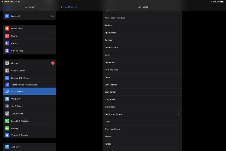 Hướng dẫn thiết lập Hot Corners trên iPad cực chi tiết