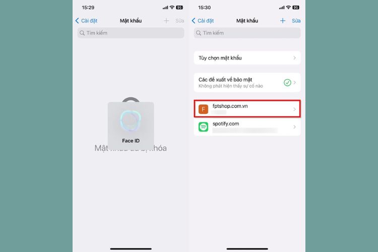 Bạn cần phải xác nhận lại Touch ID, Face ID hoặc mật khẩu điện thoại mới có thể truy cập