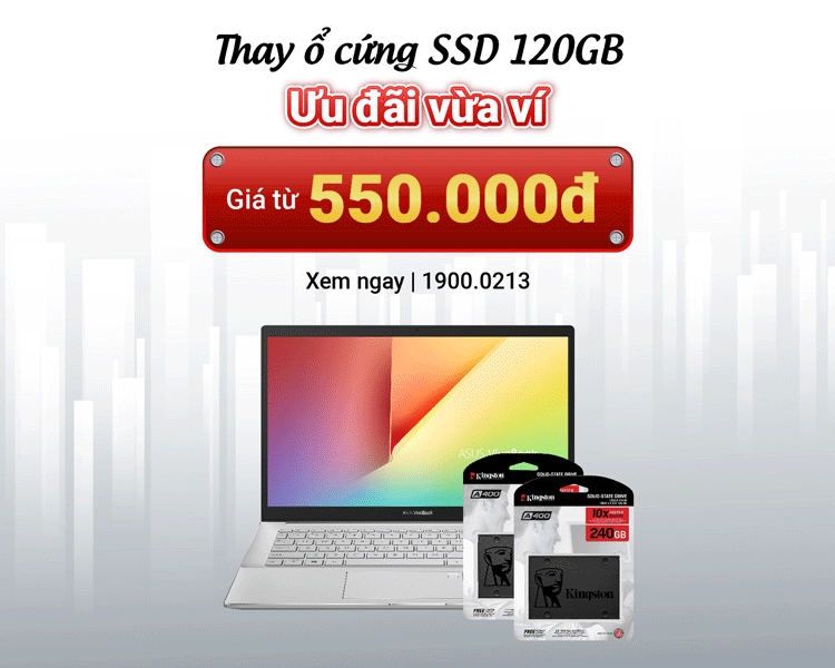 Thay ổ cứng laptop với giá từ 650.000 đồng