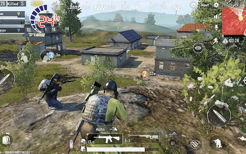 Chơi game pubg mobile