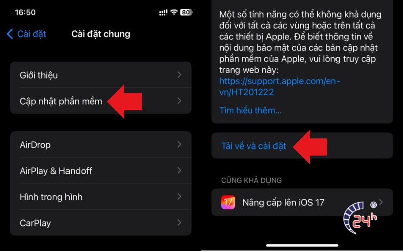 Cập nhật Iphone khi điện thoại bị lỗi 