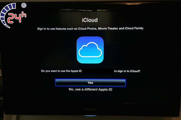 Đăng nhập iCloud trên Apple TV