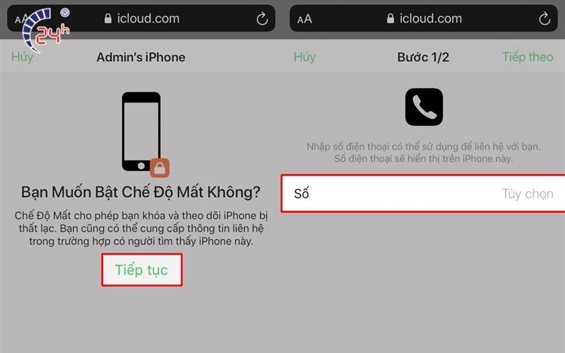 Khóa máy iphone khi bị mất nhanh chóng