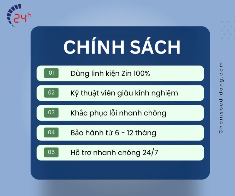 chinh sach ap dung tai Benh Vien Dien Thoai Laptop 24h