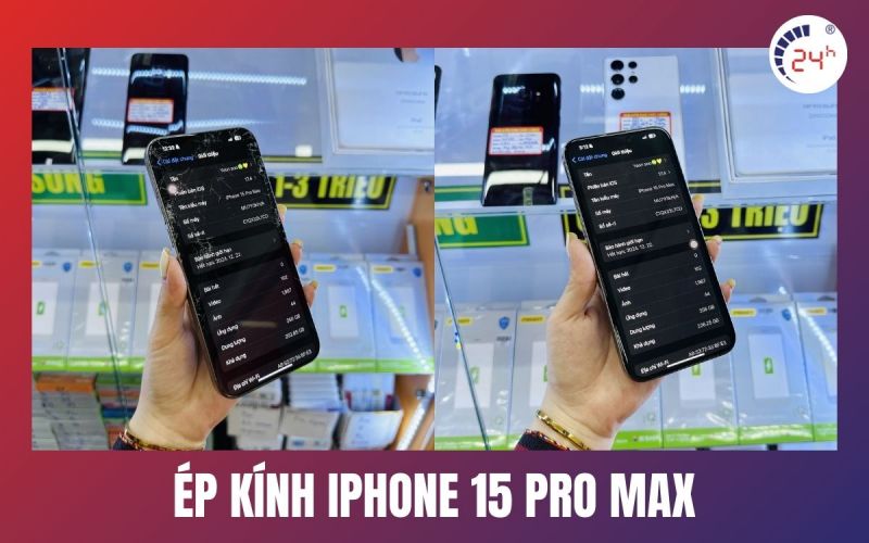 Thay mặt kính ép kính màn hình iPhone 15 Pro Max gần đây
