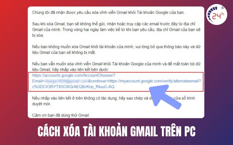 cách xóa gmail vĩnh viễn trên máy tính