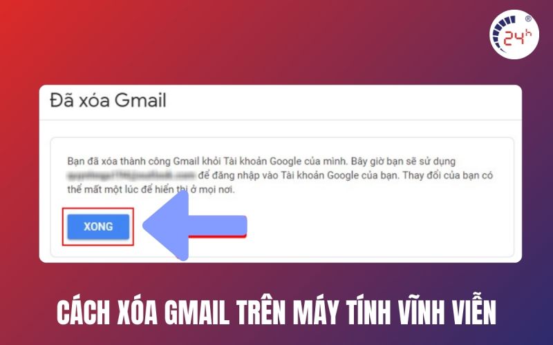 xóa tài khoản gmail trên máy tính