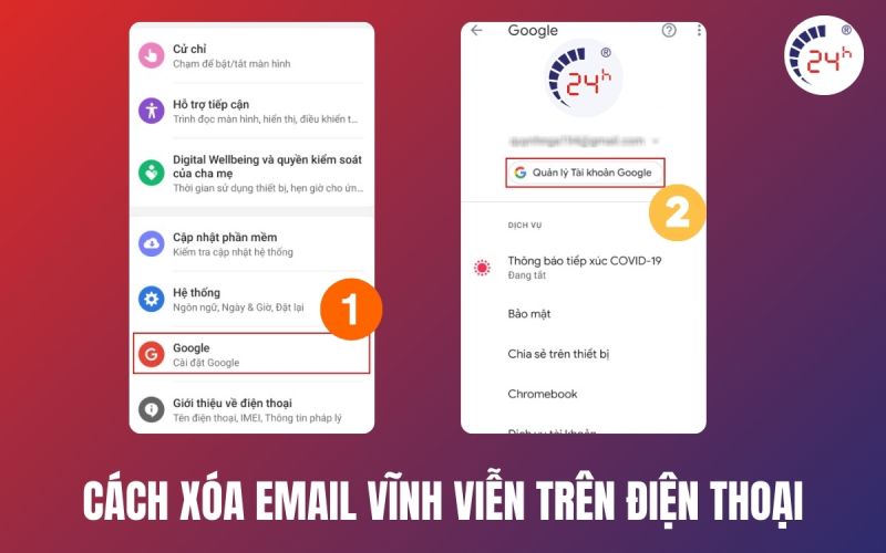 cách xóa email vĩnh viễn trên điện thoại