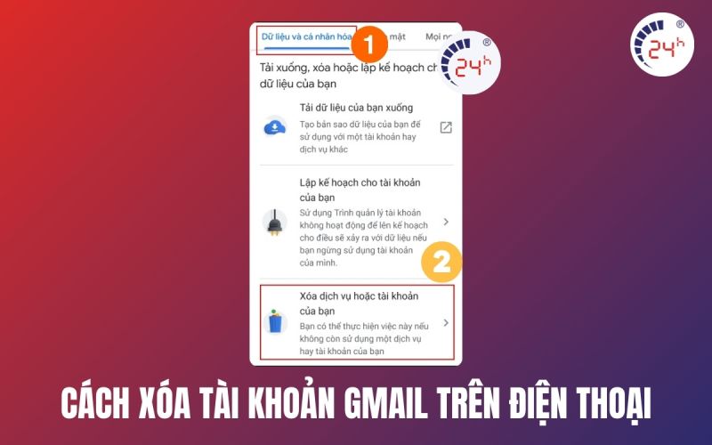 cách xóa tài khoản gmail trên điện thoại