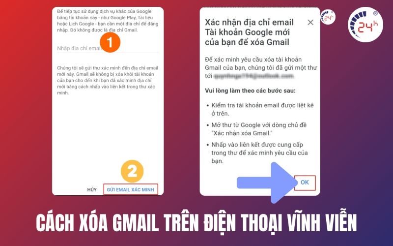 cách xóa gmail vĩnh viễn trên điện thoại