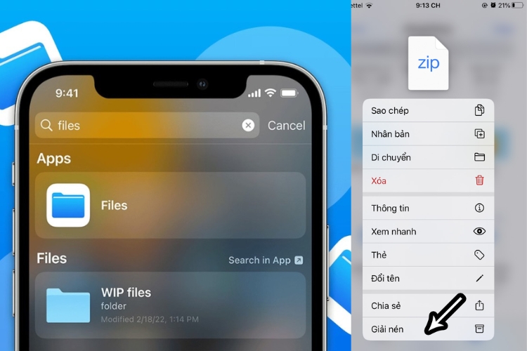 Giải nén file RAR trên iPhone bằng tính năng có sẵn 