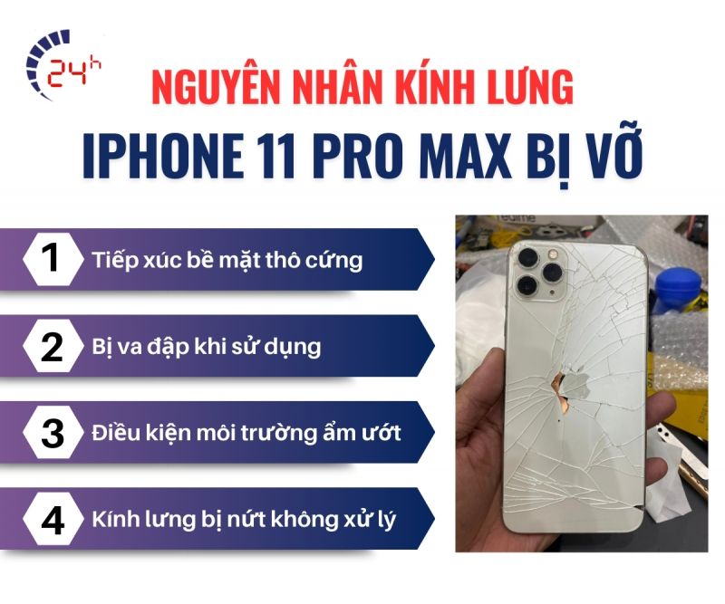 Nguyen nhan kinh lung iPhone 11 Pro Max bi vo