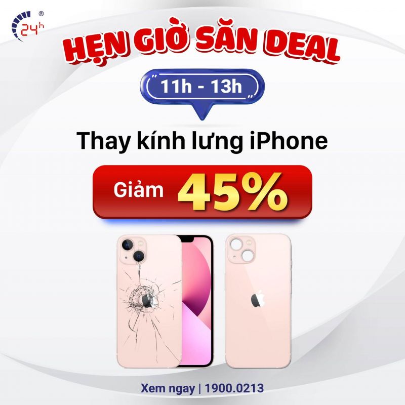 giá thay mặt sau iPhone 13 mini gần đây tại chamsocdidong