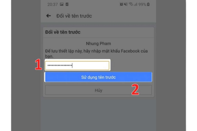 Cách đổi tên Facebook bằng cách sử dụng các tên cũ Bước 3